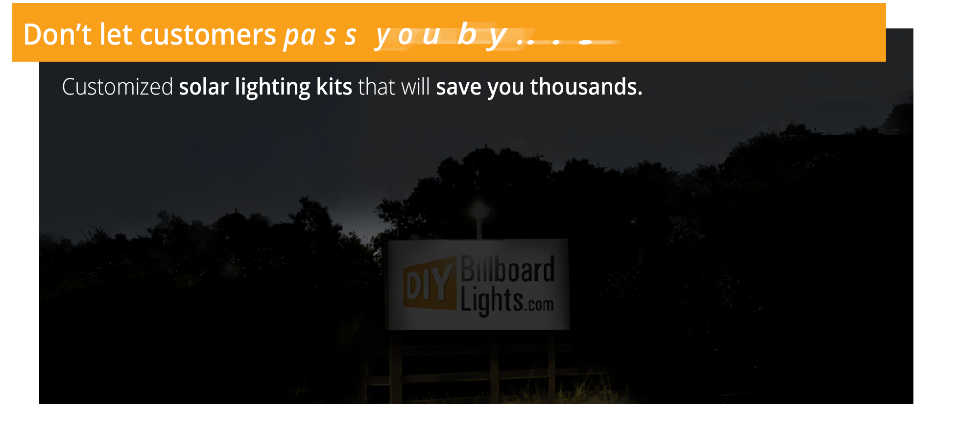 Custom DIY LED Sign Lighting Kits For Busniness Owners: DIY Bilboard Light Sign Default